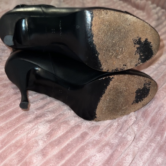 Balenciaga Ankle Boots, Black Round-Toes, Wrap-Around Straps, heels 4โ. EUC. - Picture 10 of 11